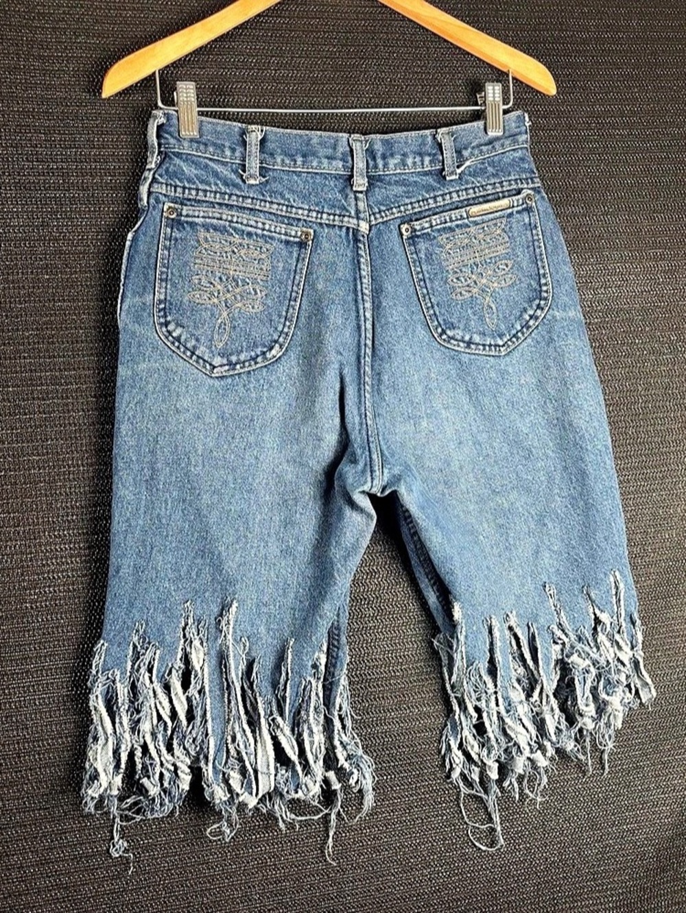 Kenny Rogers vintage Frayed Hem Jeans shorts  Waist 29